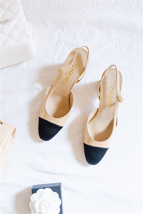 chanel nude and black heels|My Honest Review: Chanel Slingbacks .